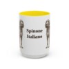 15oz Spinone Italiano Mug, Yellow, front view