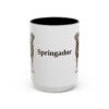 15oz Springador Mug, Black, front view