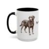 15oz Springador Mug, Black, left side view
