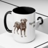 15oz Springador Dog Dad Mug, Black, lifestyle photo