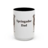 15oz Springador Dog Dad Mug, Black, front view