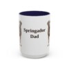 15oz Springador Dog Dad Mug, Navy, front view