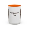 15oz Springador Dog Dad Mug, Orange, front view