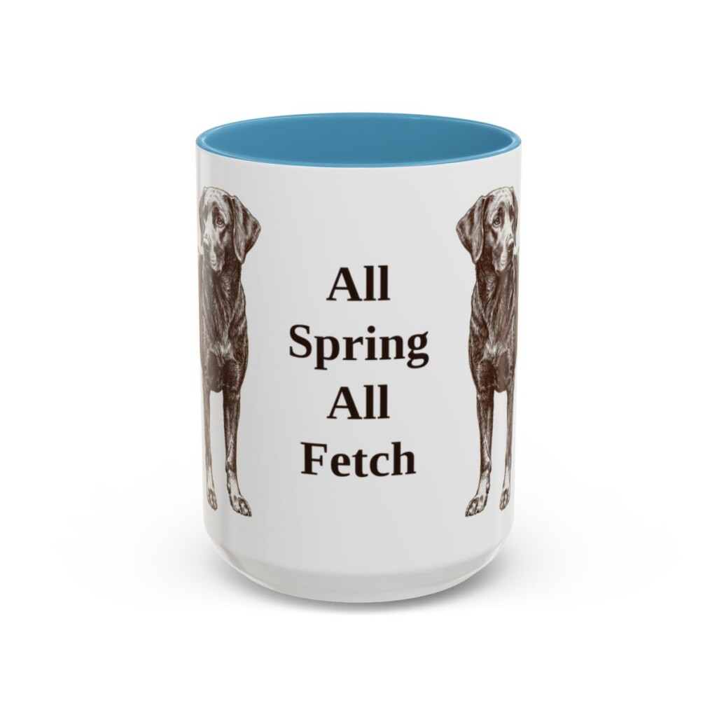 15oz-springador-mug-humor-light-blue 15oz Funny Springador Mug, Light Blue, front view