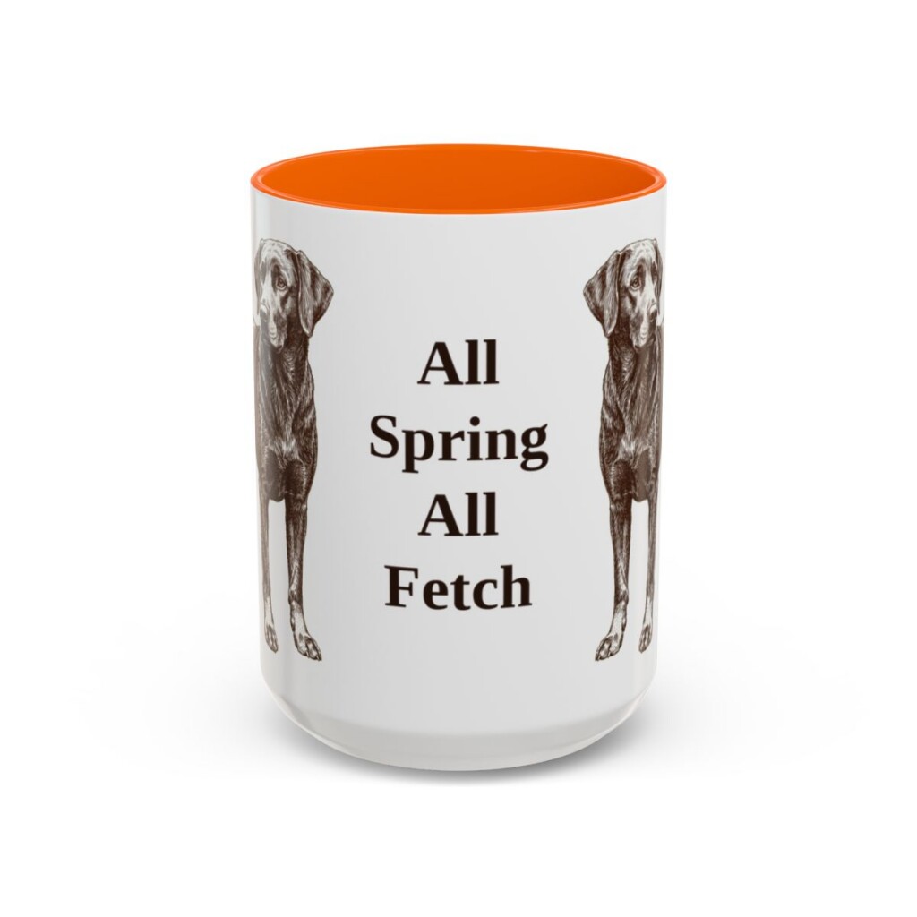 15oz-springador-mug-humor-orange 15oz Funny Springador Mug, Orange, front view