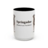 15oz Springador Latin Mug, Black, front view