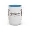 15oz Springador Latin Mug, Light Blue, front view