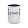 15oz Springador Latin Mug, Navy, front view