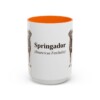 15oz Springador Latin Mug, Orange, front view