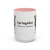 15oz Springador Latin Mug, Pink, front view