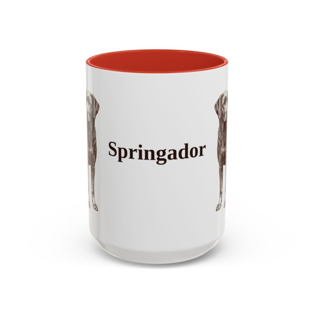 15oz Springador Mug, Red, front view