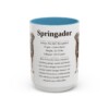 15oz Springador Mug, Light Blue, front view