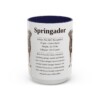 15oz Springador Mug, Navy, front view