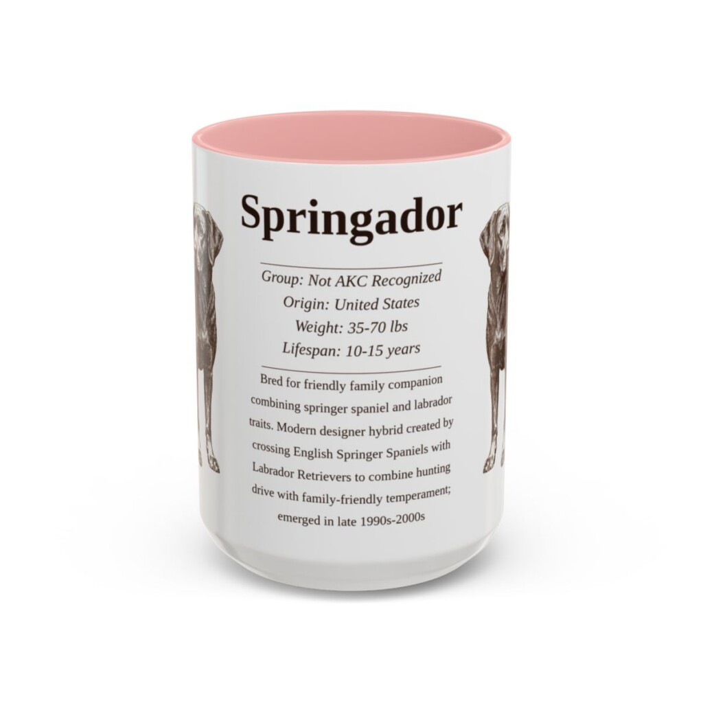 15oz Springador Mug, Pink, front view