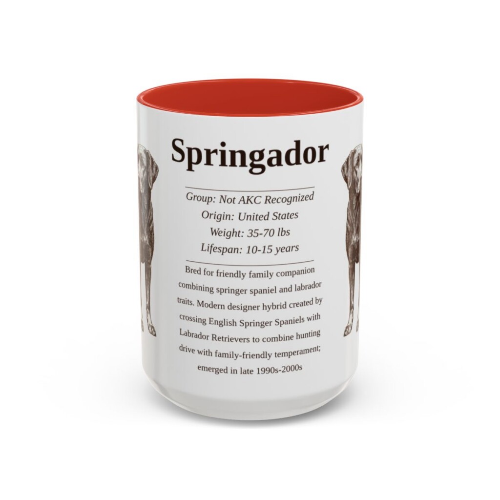 15oz Springador Mug, Red, front view