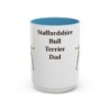 15oz Staffordshire Bull Terrier Dog Dad Mug, Light Blue, front view