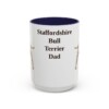 15oz Staffordshire Bull Terrier Dog Dad Mug, Navy, front view