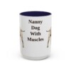 15oz Funny Staffordshire Bull Terrier Mug, Navy, front view