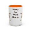 15oz Funny Staffordshire Bull Terrier Mug, Orange, front view