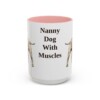 15oz Funny Staffordshire Bull Terrier Mug, Pink, front view