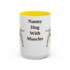15oz Funny Staffordshire Bull Terrier Mug, Yellow, front view