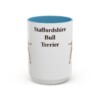 15oz Staffordshire Bull Terrier Mug, Light Blue, front view