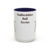 15oz Staffordshire Bull Terrier Mug, Navy, front view