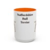 15oz Staffordshire Bull Terrier Mug, Orange, front view
