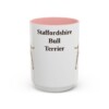 15oz Staffordshire Bull Terrier Mug, Pink, front view