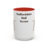 15oz Staffordshire Bull Terrier Mug, Red, front view