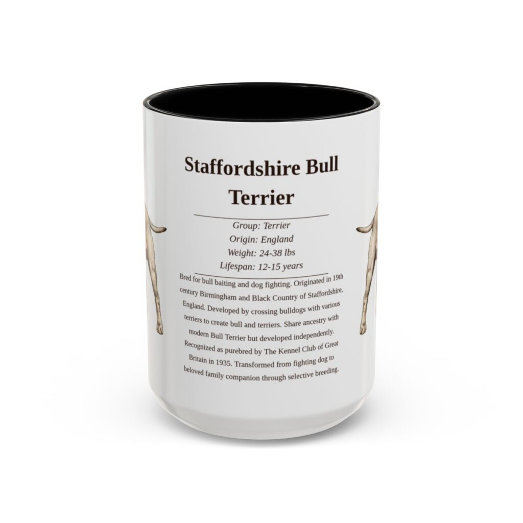 15oz-staffordshire-bull-terrier-mug-writeup-black-front 15oz Staffordshire Bull Terrier Mug, Black, front view