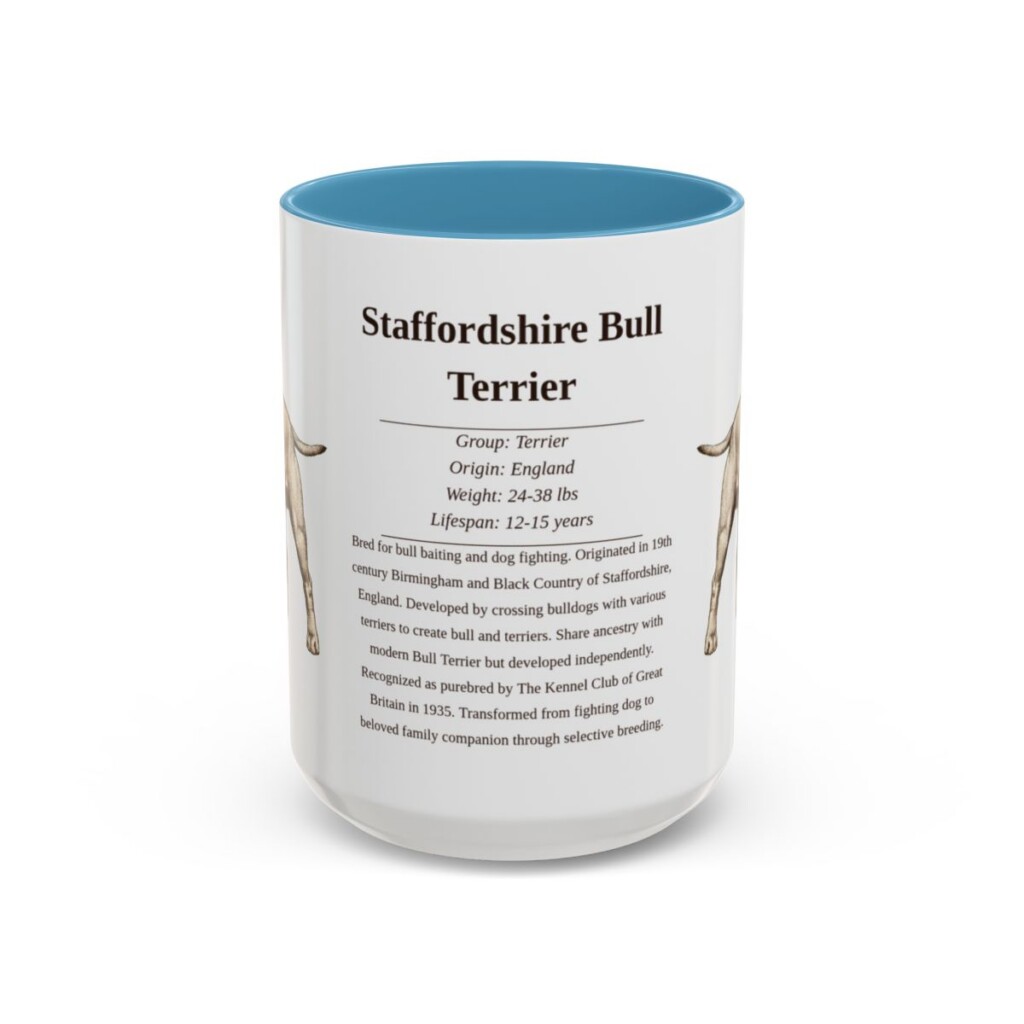 15oz-staffordshire-bull-terrier-mug-writeup-light-blue 15oz Staffordshire Bull Terrier Mug, Light Blue, front view