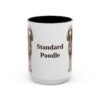 15oz Standard Poodle Mug, Black, front view