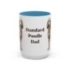 15oz Standard Poodle Dog Dad Mug, Light Blue, front view