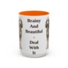 15oz-standard-poodle-mug-humor-orange 15oz Funny Standard Poodle Mug, Orange, front view