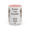 15oz-standard-poodle-mug-humor-pink 15oz Funny Standard Poodle Mug, Pink, front view