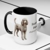 15oz Standard Poodle Latin Mug, Black, lifestyle photo