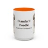 15oz Standard Poodle Latin Mug, Orange, front view