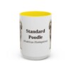 15oz Standard Poodle Latin Mug, Yellow, front view