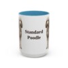 15oz Standard Poodle Mug, Light Blue, front view