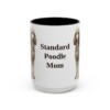 15oz Standard Poodle Dog Mom Mug, Black, front view