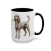 15oz Standard Poodle Dog Mom Mug, Black, right side view