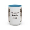 15oz Standard Poodle Dog Mom Mug, Light Blue, front view