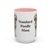 15oz Standard Poodle Dog Mom Mug, Pink, front view