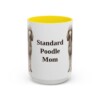 15oz Standard Poodle Dog Mom Mug, Yellow, front view