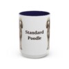 15oz Standard Poodle Mug, Navy, front view