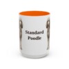 15oz Standard Poodle Mug, Orange, front view