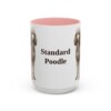 15oz Standard Poodle Mug, Pink, front view