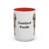 15oz Standard Poodle Mug, Red, front view