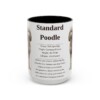 15oz Standard Poodle Mug, Black, front view